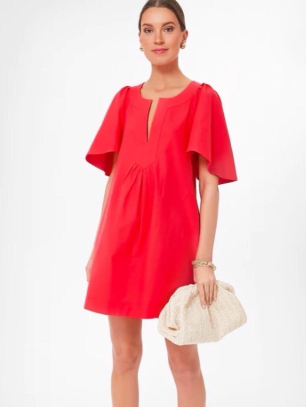Tuckernuck Pomander Place Finley Coral Swing Dress M Coastal Chic Resort Summer